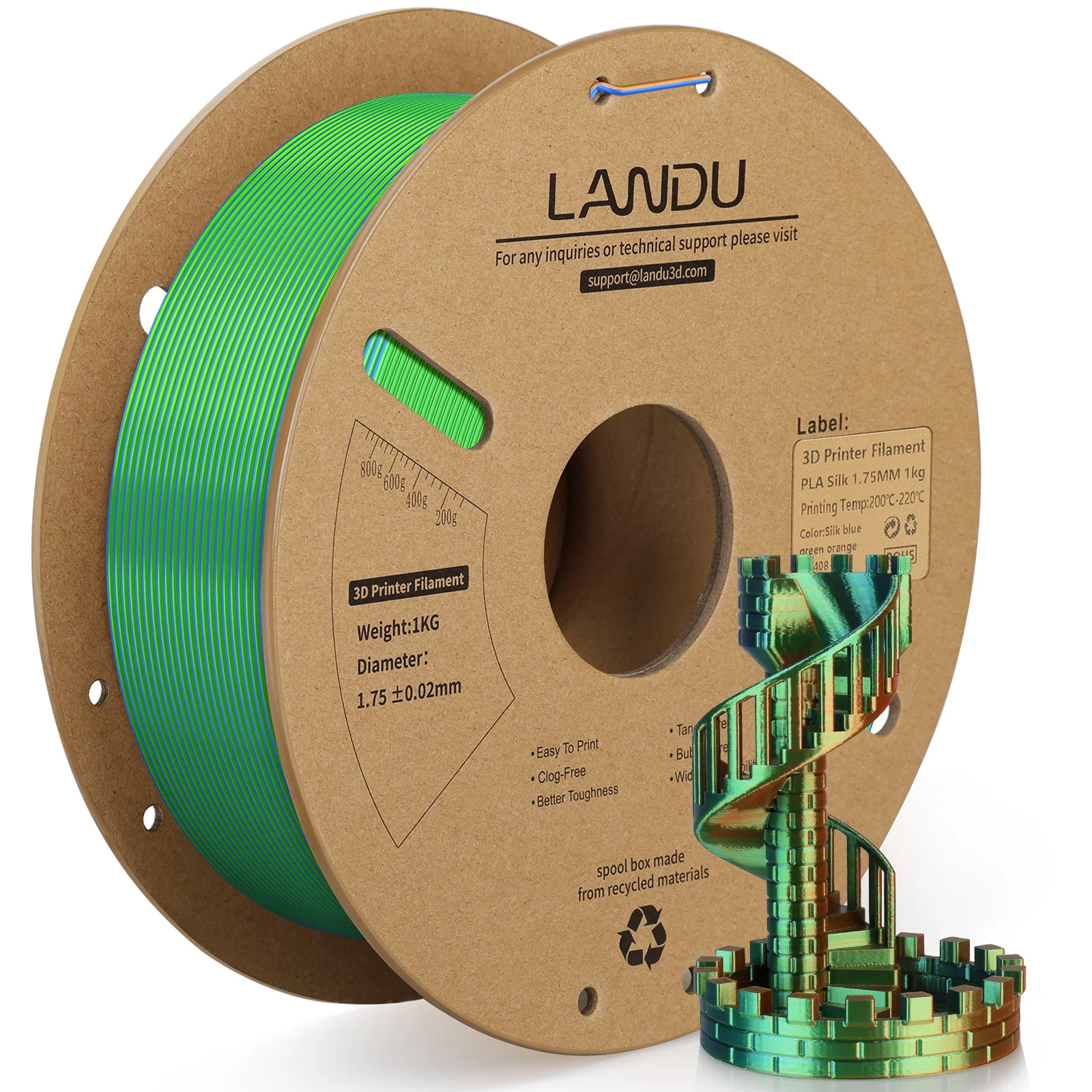 PLA Sedoso Triple 1.75mm 1kg Landu - Imagen 3