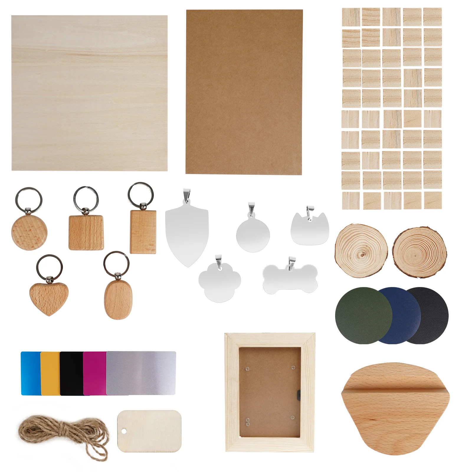 Kit Materiales para Grabado Láser - 75 Unidades