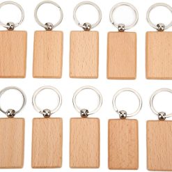 Llaveros de Madera - 10 unidades