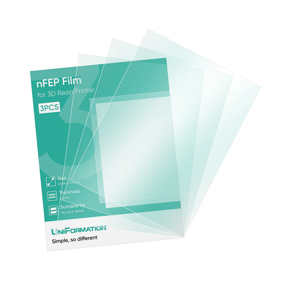 Lámina nFEP Uniformation GKtwo - 3 unidades
