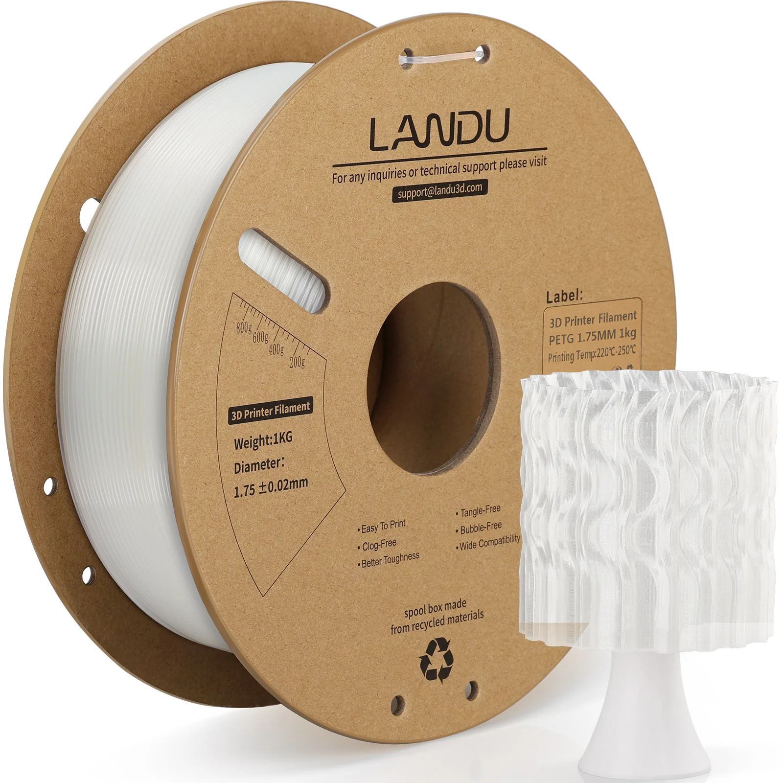 PETG 1.75mm 1Kg Landu - Imagen 4