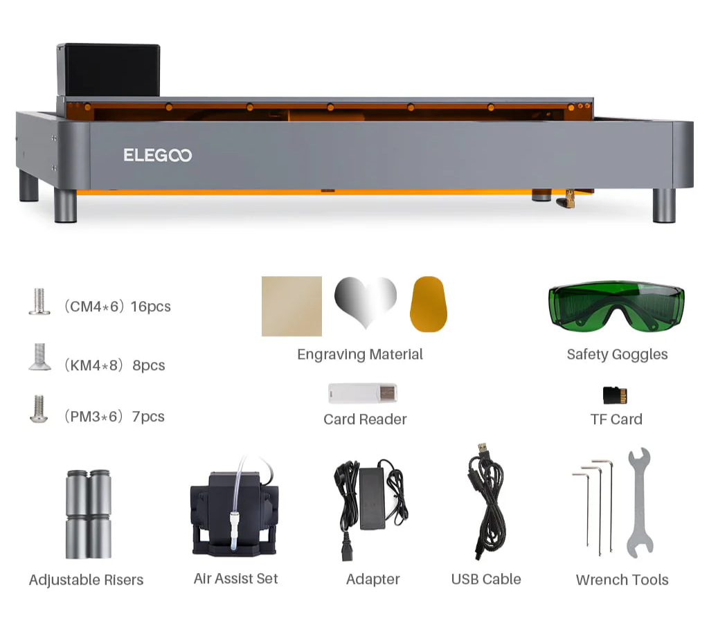 Grabador Láser Elegoo Phecda 20W + Asistente de Aire - Imagen 5
