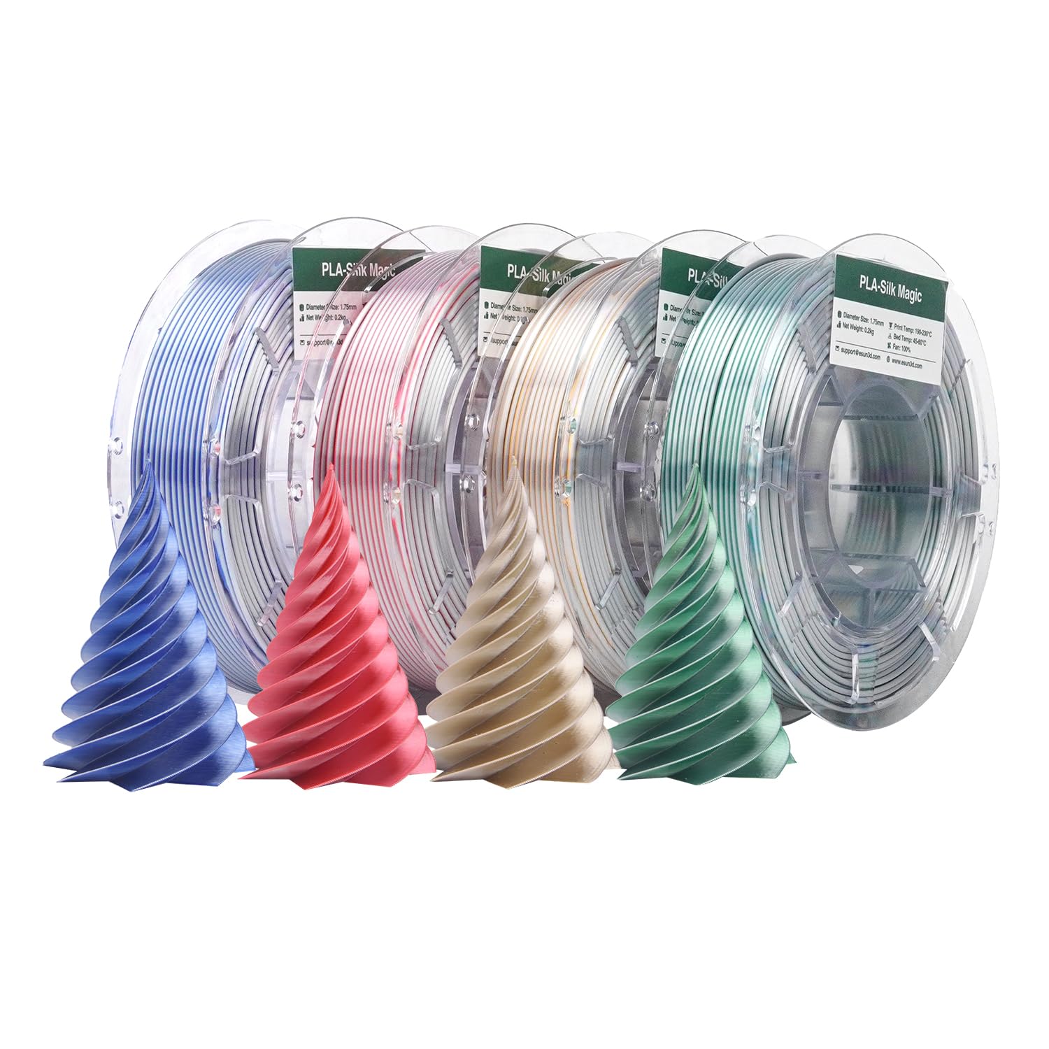 ePLA Sedoso Mágico Dual Color 1.75mm 0.2Kg Pack 4 Esun